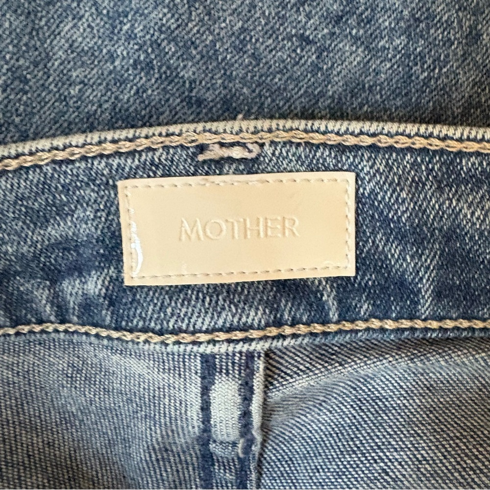 MOTHER The Insider Crop Step Fray Twice Shy Denim Jeans - Picture 8 of 10